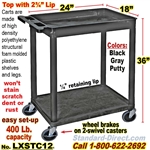 2-Shelf Plastic Cart / LXSTC12