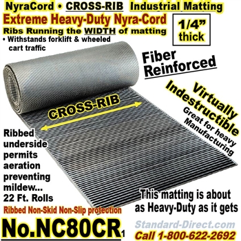 NyraCord Cross-Rib Runner Matting / NC80CR