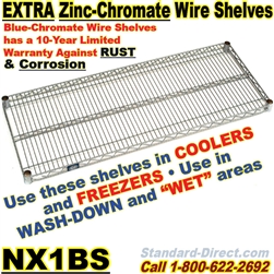 Zinc-Chromate Wire Shelves / NX1BS