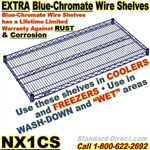 Blue-Chromate Wire Shelves / NX1CS