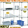 STAINLESS Steel SOLID 4-Shelf units / NX1J