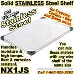 (40) Stainless Steel Solid Shelves / NX1JS