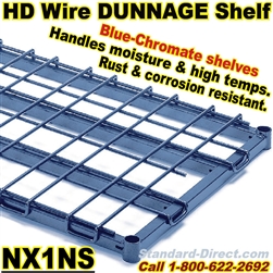 Blue Chromate Dunnage Wire Shelves / NX1NS