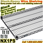 (65) Black Epoxy Wire Shelves / NX1PS