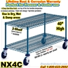 Blue Chromate Wire 2-Shelf Trucks / NX4C