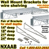 Wall mount shelf brackets for Wire Shelf / NXAAB