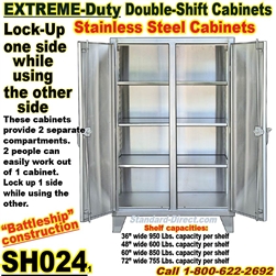 Extreme Duty Stainless Double-Shift Cabinets / SH024
