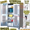 Extreme Duty Stainless Steel Vented doors Storage Cabinets / SH025