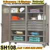 Extreme Duty 8-Drawer Steel Storage Cabinets / SH108