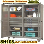 Extreme Duty 8-Drawer Steel Storage Cabinets / SH108