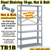 18ga. OPEN STEEL SHELVING/N&B / TB1B