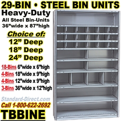 29 BIN STEEL SHELVING / TBBINE