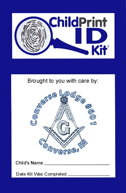 100 Custom ChildPrint ID Kits, Converse Lodge #601