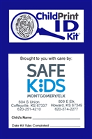 100 Custom ChildPrint ID Kits, 75 English, 25 Spanish, Safe Kids Montgomery-Elk