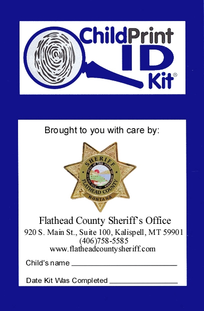 1000 Custom ChildPrint ID Kits, Flathead County Sheriff's Office