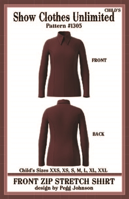 front zip western shirt pattern,  rail shirt pattern, princess seamed shirt pattern, sewing pattern, sew your own show clothes, Show Clothes Unlimited, Pegg Johnson, Show Clothes Unlimited patterns, Show Clothes Unlimited Equestrian Wear patterns