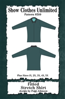 fitted front zip western shirt pattern,  rail shirt pattern, sewing pattern, sew your own show clothes, Show Clothes Unlimited, Pegg Johnson, Show Clothes Unlimited patterns, Show Clothes Unlimited Equestrian Wear patterns