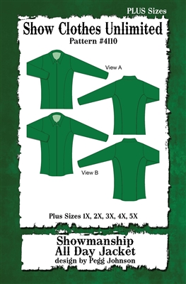 showmanship jacket pattern, all day jacket pattern, western show jacket pattern, sewing pattern, sew your own show clothes, Show Clothes Unlimited, Pegg Johnson, Show Clothes Unlimited patterns, Show Clothes Unlimited Equestrian Wear patterns