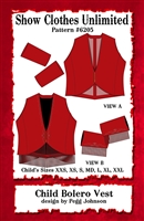 Bolero, bolero western vest pattern,  bolero, vest pattern, sewing pattern, sew your own show clothes, Show Clothes Unlimited, Pegg Johnson, Show Clothes Unlimited patterns, Show Clothes Unlimited Equestrian Wear patterns