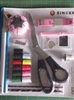 Sewing kit, scissors, tape measure, seam ripper, pin cushion, hem gauge, hand needles, dressmaker pins and more