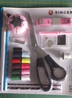 Sewing kit, scissors, tape measure, seam ripper, pin cushion, hem gauge, hand needles, dressmaker pins and more