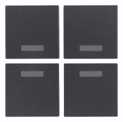 Eikon Four interchangeable half-buttons, grey