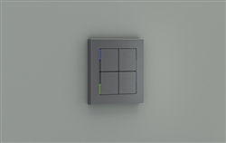 Pushbutton 4-fold - blue/green LED