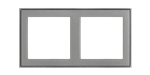 2-fold metal plate, 60x60 windows Aluminium