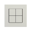 Square plastic rocker (4 pcs.) - for 4-fold pushbutton FF series Ice White