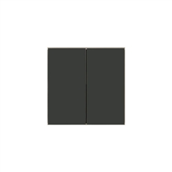 Rectangular vertical plastic rocker (2 pcs.) - for 2-fold pushbutton FF series Intense Black