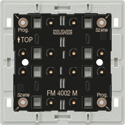 Flat radio-controlled wall-mounted transmitter