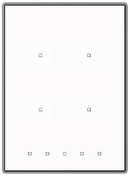 Touch-MyDesign Plus 4 Buttons Aluminium frame - White