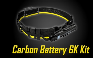 Nitecore Carbon Battery 6K Extended Runtime Headlamp Kit for NU40, NU43, NU45, NU50, and HC65 UHE Headlamps