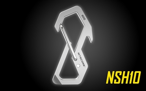 NITECORE NSH10 Titanium EDC Multi-Tool Snap Hook Keychain Carabiner