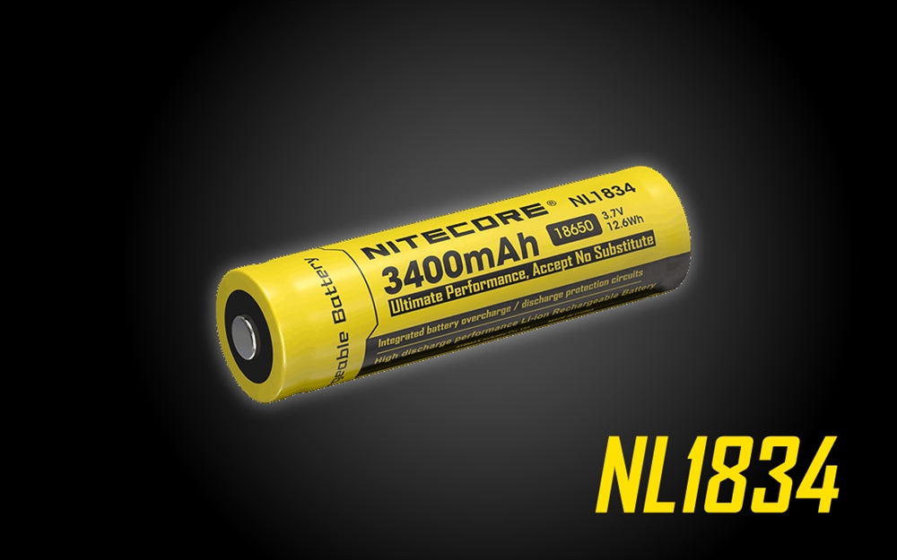 Bateria 18650 Nitecore Nl1834 3400mah Protegida Lampara – eledelitio
