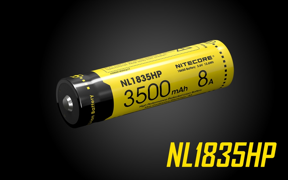 Nitecore NL1835HP 3500mAh Rechargeable 18650 Battery, > 8A Output