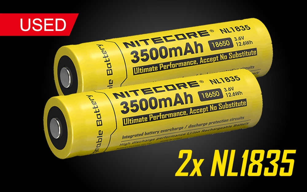 Nitecore NL1835 3500mAh Rechargeable 18650 Battery - Used
