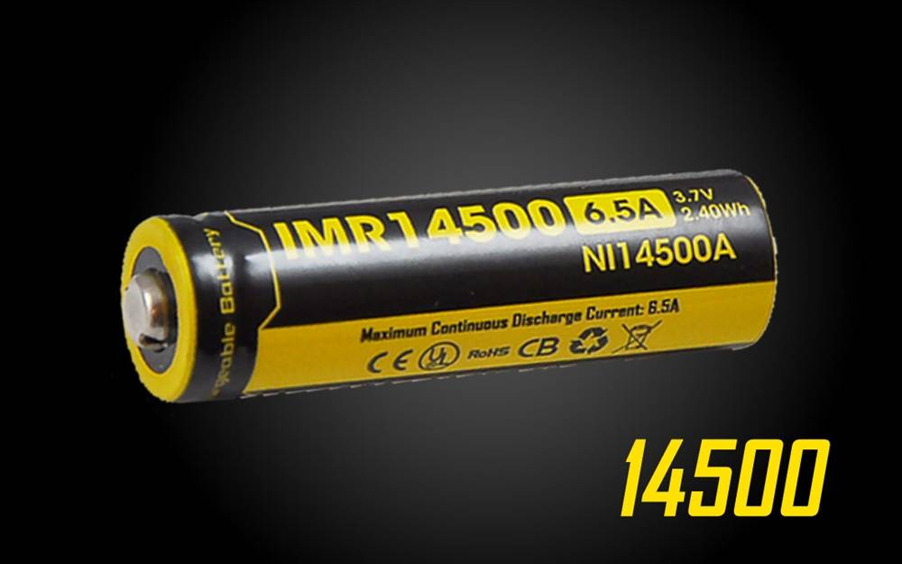 Nitecore IMR14500 650mAh Rechargeable 14500 Battery