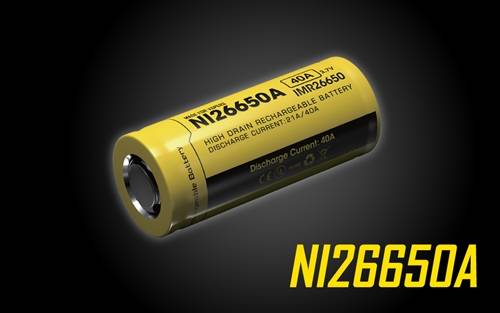 Nitecore NI26650A Flat-top 26650 Battery for Vaping and High Drain Devices