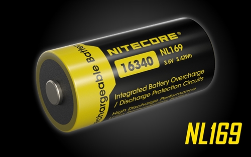 Nitecore NL169 Rechargeable 16340 Battery