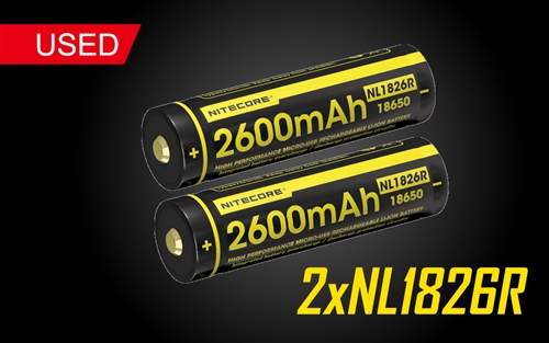 Nitecore NL1826R 2600mAh Built-In Micro-USB Rechargeable 18650 Battery