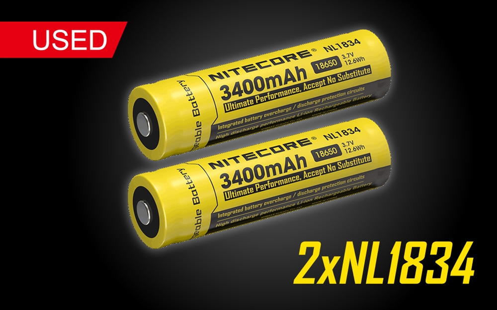 Nitecore NL1834 3400mAh Rechargeable 18650 Battery - Used