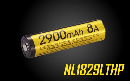 NITECORE NL1829LTHP 2900mAh 18650 Low Temperature Resistant High Performance Battery Rechargeable Li-ion Battery