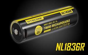 Nitecore NL1836R 3600mAh USB-C Rechargeable 18650 Battery