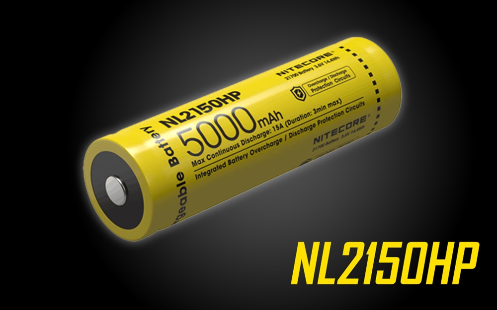 NITECORE NL2150HP 5000mAh 21700 Rechargeable Battery, High Performance