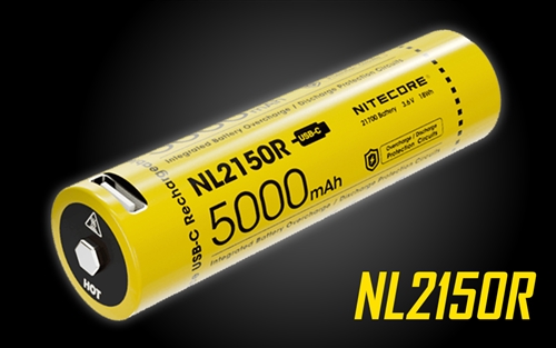 NITECORE NL2150R 21700 5000mAh USB-C Rechargeable Li-ion Battery