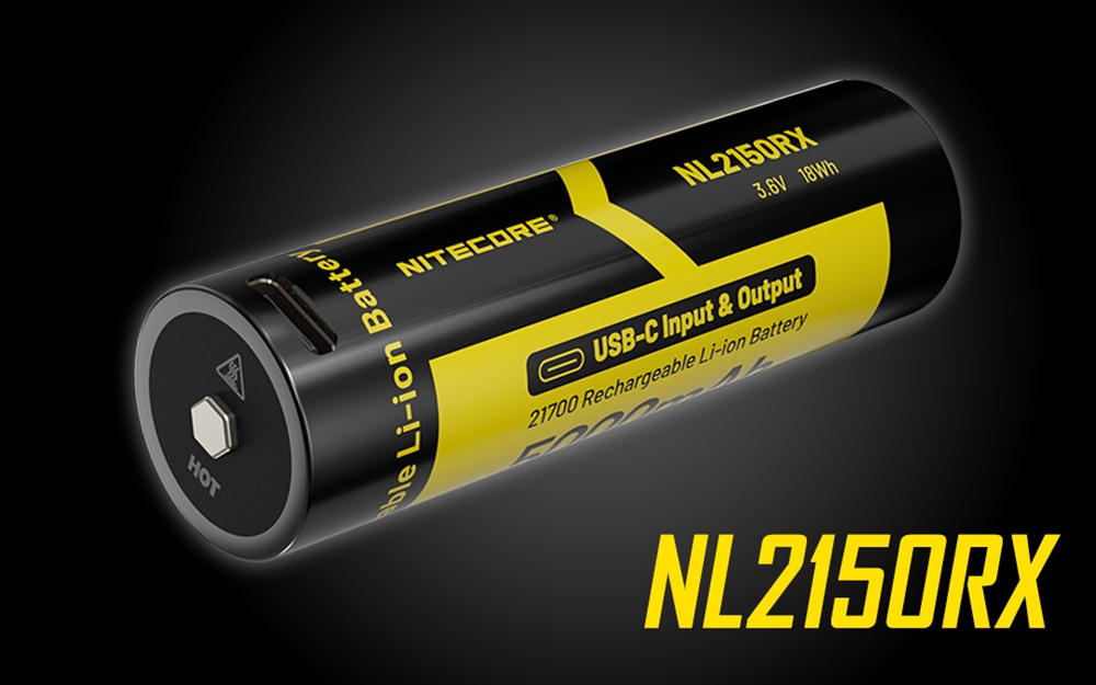 Nitecore NL2150RX 21700 500mAh USB-C Rechargeable Battery