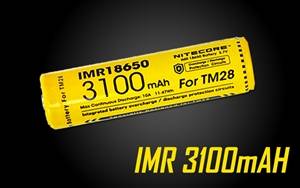 Nitecore IMR 3100 mAH Rechargeable 18650 Battery