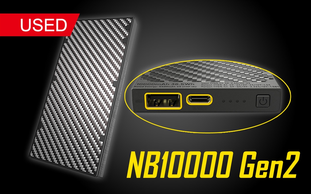 Nitecore NB10000 Quick-Charge USB/USB-C Dual Port 10000mAh Power Bank - Used