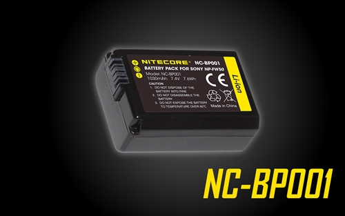 Nitecore NC-BP001 Camera Battery Compatible Sony NP-FW50